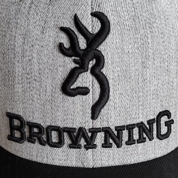 Browning Gray Wool Meshback Baseball Hat Men's Small Medium - Picture 2 of 10